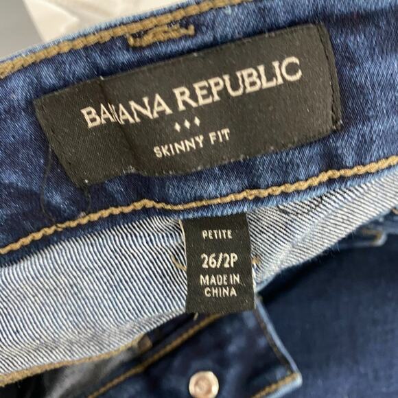 Banana Republic Blue Skinny Jeans Size 2 Petite - Picture 2 of 6